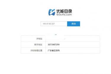 优能IP地址查询v1.0_php源码 - 逸尤格