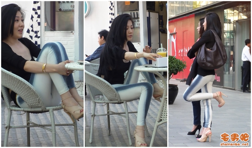 熟女少妇系列 大街上跟拍一白蓝紧身牛仔裤少妇 身材好到让人想入非非! - 逸尤格