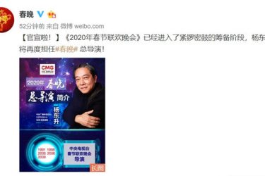 2020年春节联欢晚会杨东升任春晚导演 - 逸尤格