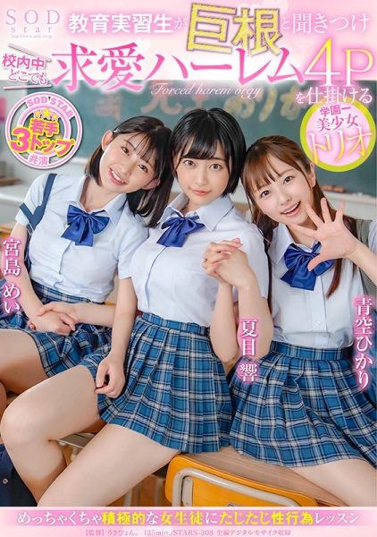 青空ひかり、夏目响、宫岛めい合演作品STARS-308封面及内容欣赏 - 逸尤格